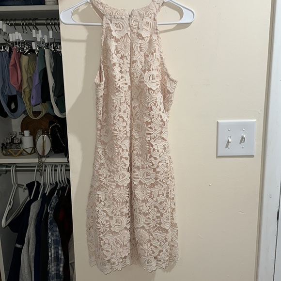 Lulus Blush High Neck Dress - Picture 2 of 3
